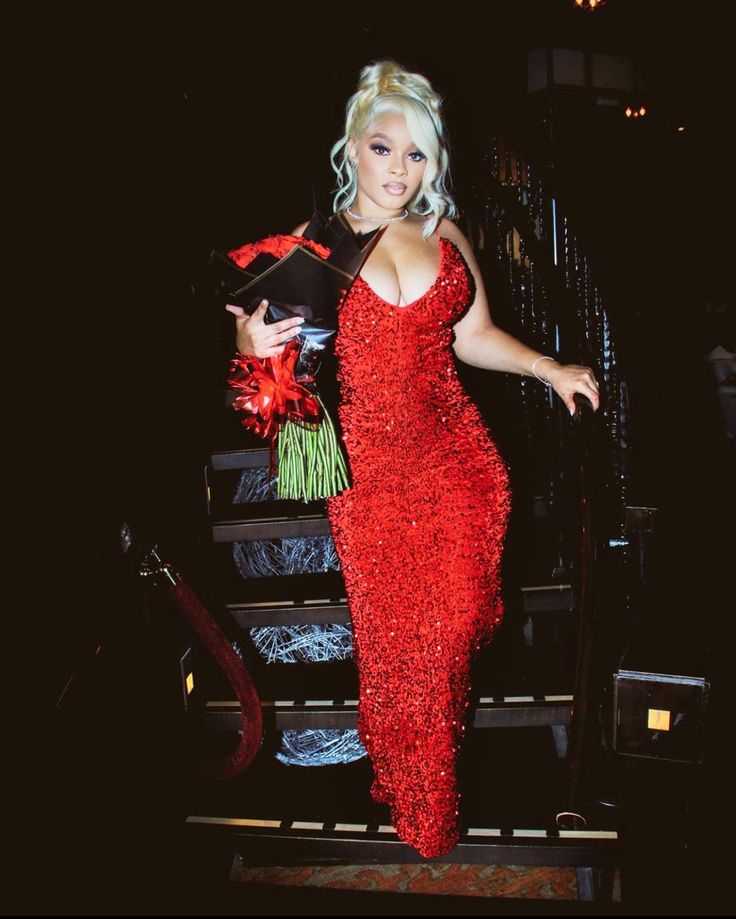 Retro Mermaid Sweetheart Red Sequin Long Party Dress Prom Dresses