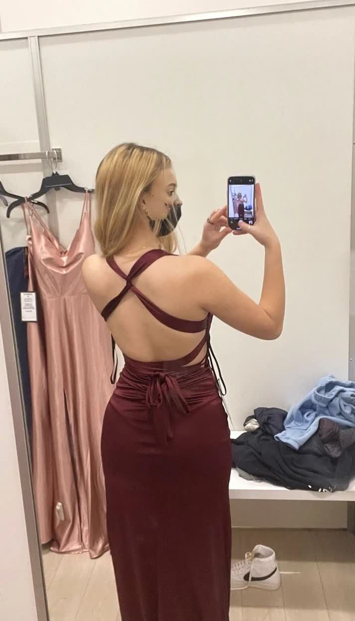 Sexy Sheath Halter V Neckline Burgundy Satin Slit Party Dress Long Prom Dresses