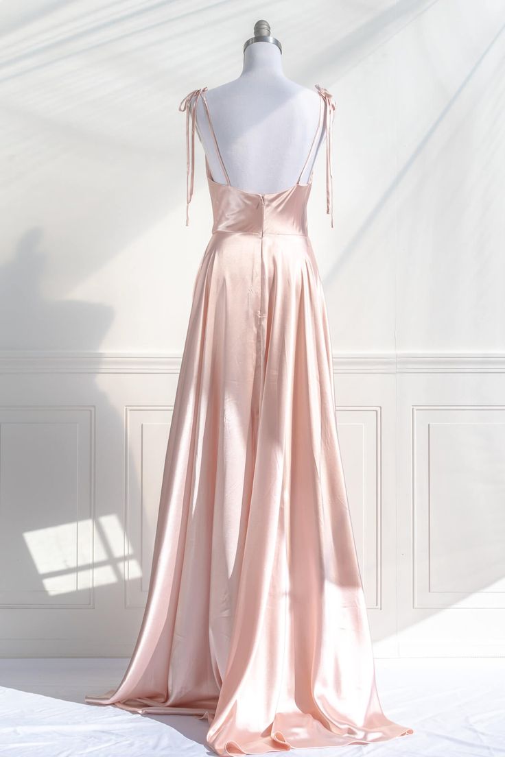 A Line Pink Long Prom Dresses Formal Graduation Party Dress Evening Dress