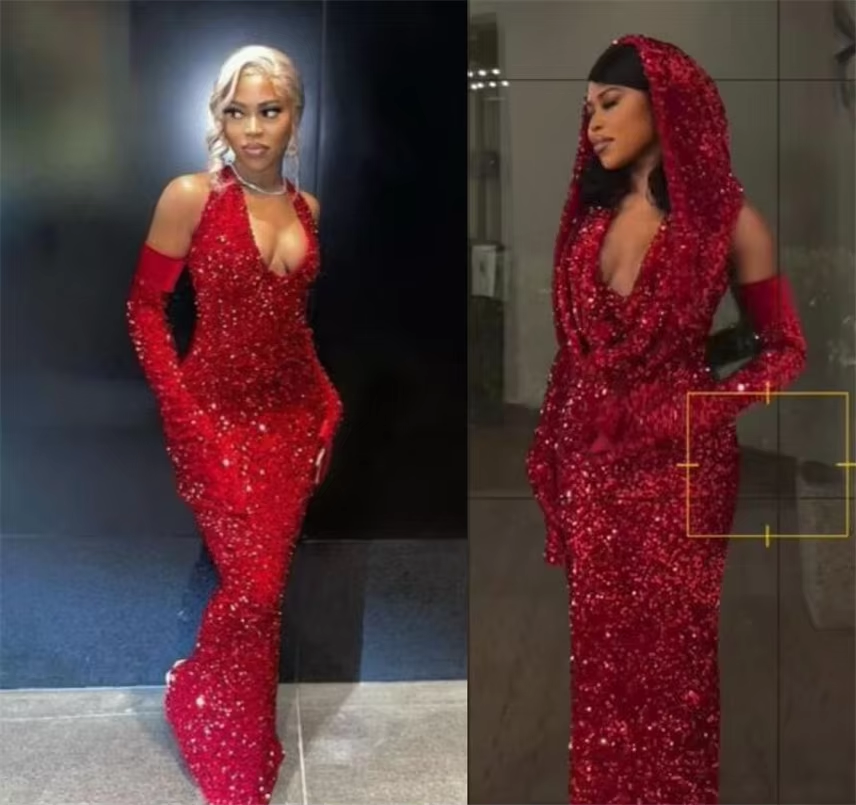 Pretty Mermaid V Neckline Burgundy Long Prom Dresses Party Dress