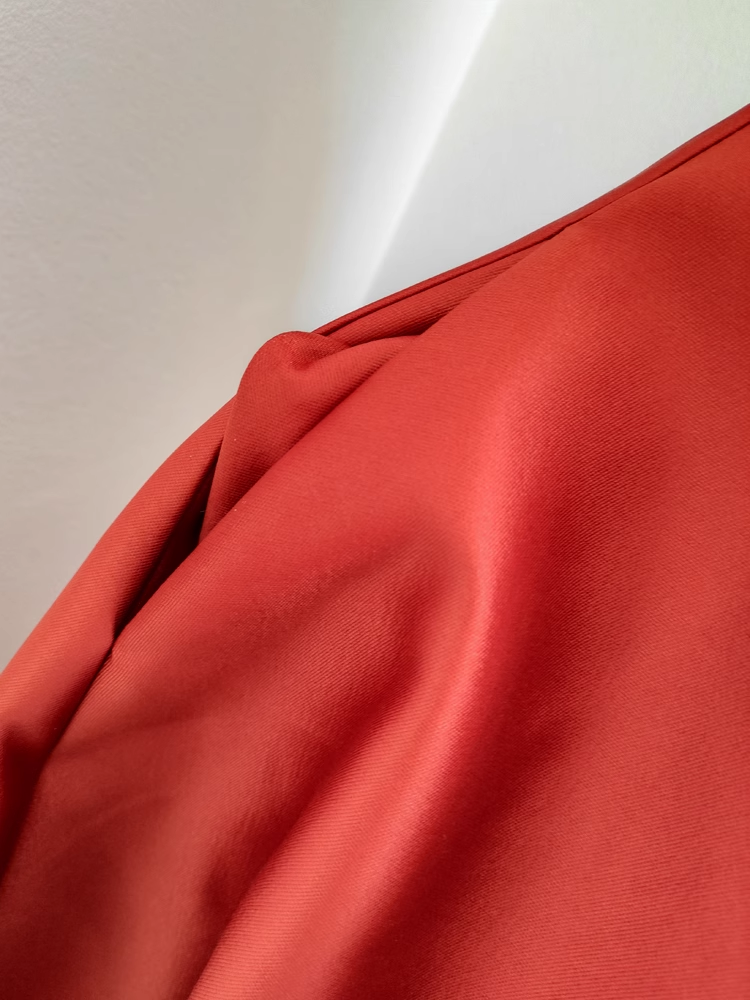 Cute A line Strapless Rust Red Vacation Dress Satin Women Dresses