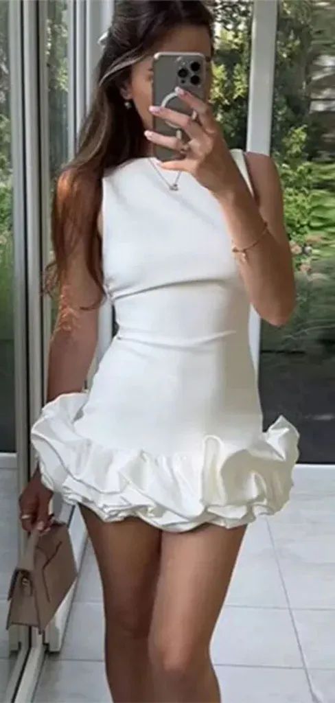 Sexy Sleeveless Sheath Satin Homecoming Dresses For Party Prom Dresses