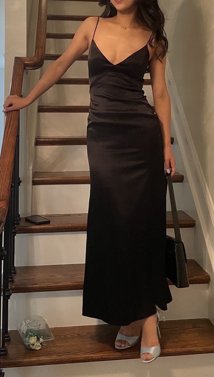 Sexy Mermaid Spaghetti Straps Ankle Length Black Evening Dress Prom Dresses