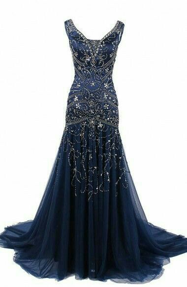 Sexy Mermaid Straps Sleeveless Floor Length Long Beads Evening Dress Prom Dresses