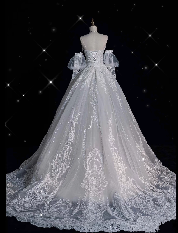Sexy Mermaid Sweetheart Long Sleeves White Lace Wedding Dresses Brides Dress