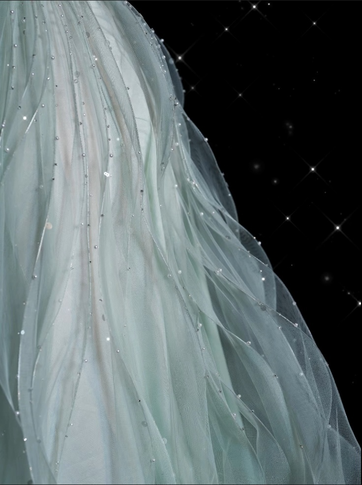 Vintage Fashion A line Sweetheart Tulle Floor Length Evening Dress Prom Dresses