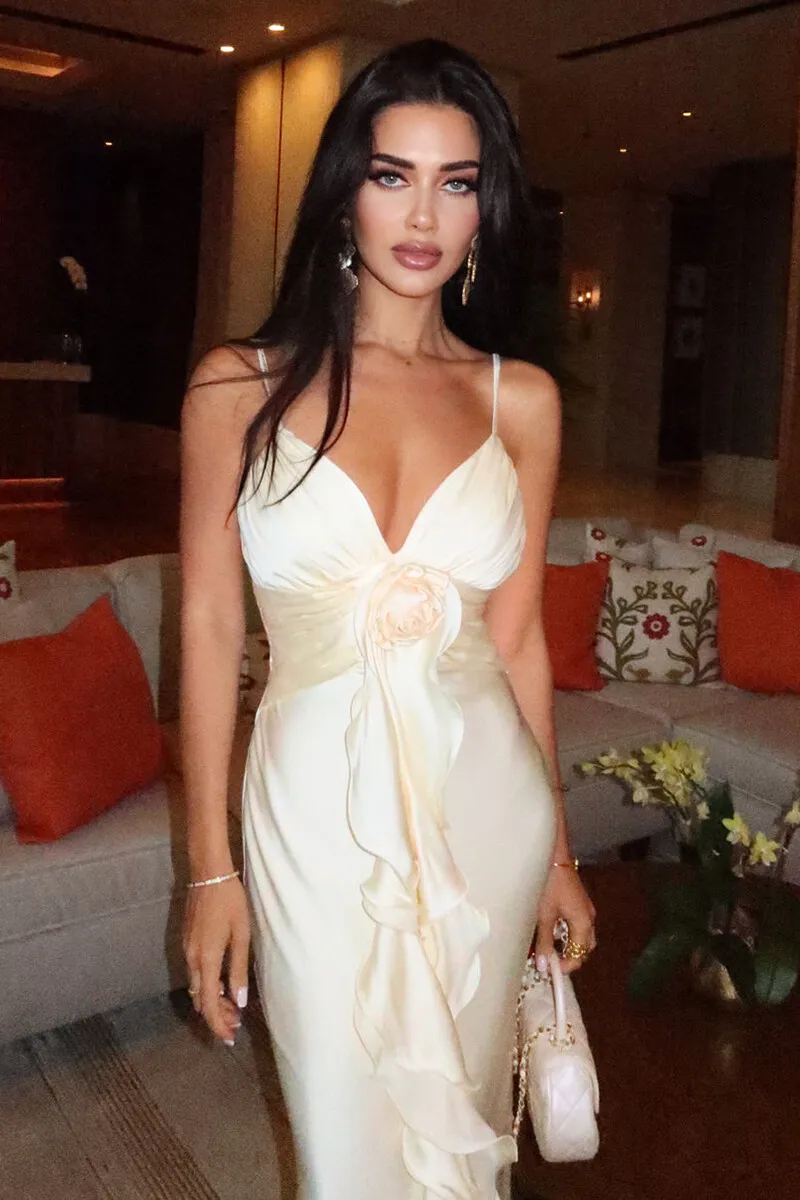 Beautiful Mermaid Spaghetti Straps Satin Long Party Dresses Prom Dress