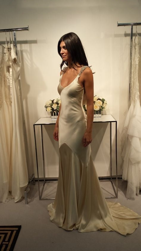 Elegant Sheath V Neckline Floor-length Satin Long Satin Evening Dress Prom Dresses