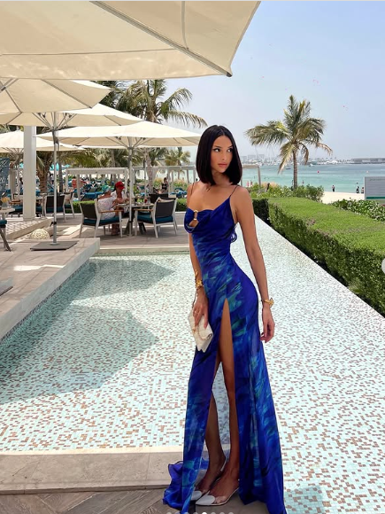 Pretty Mermaid Spaghetti Straps Royal Blue Long Prom Dress Evening Dress Formal Dress