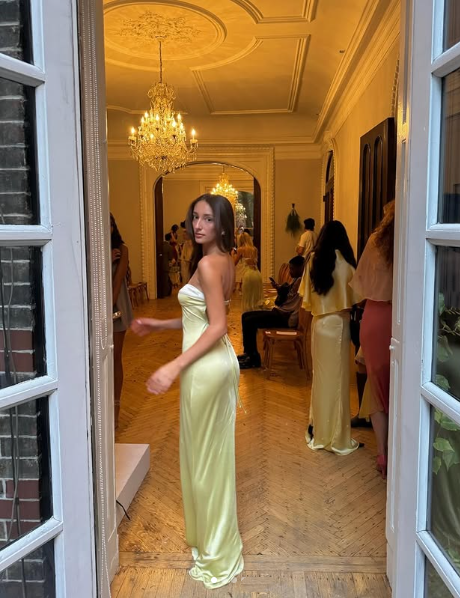 Pretty Mermaid Sweetheart Long Yellow Prom Dress Evening Dress Formal Dress