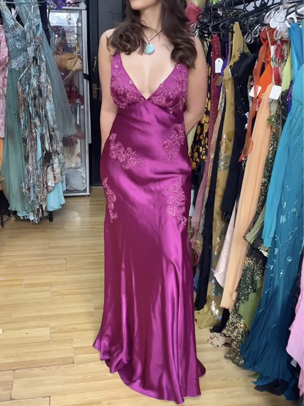 Vintage Mermaid Spaghetti Straps Backless Long Prom Dress Evening Dress Formal Dress