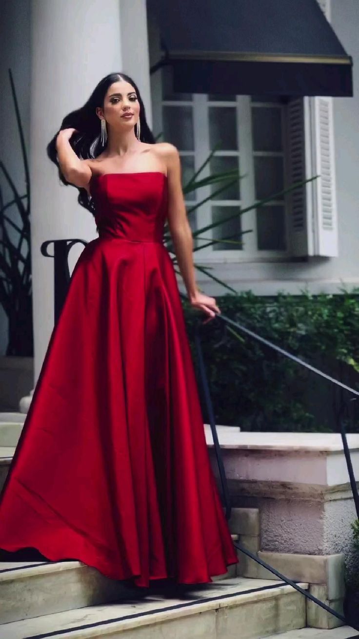 Sexy A Line Strapless Wine Red Prom Dresses Long Party Dress