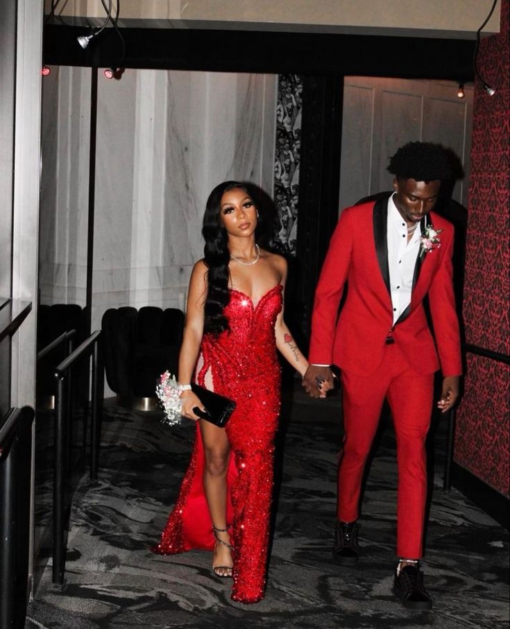 Sexy Mermaid Strapless Slit Red Sequin Prom Dresses Long Party Dress