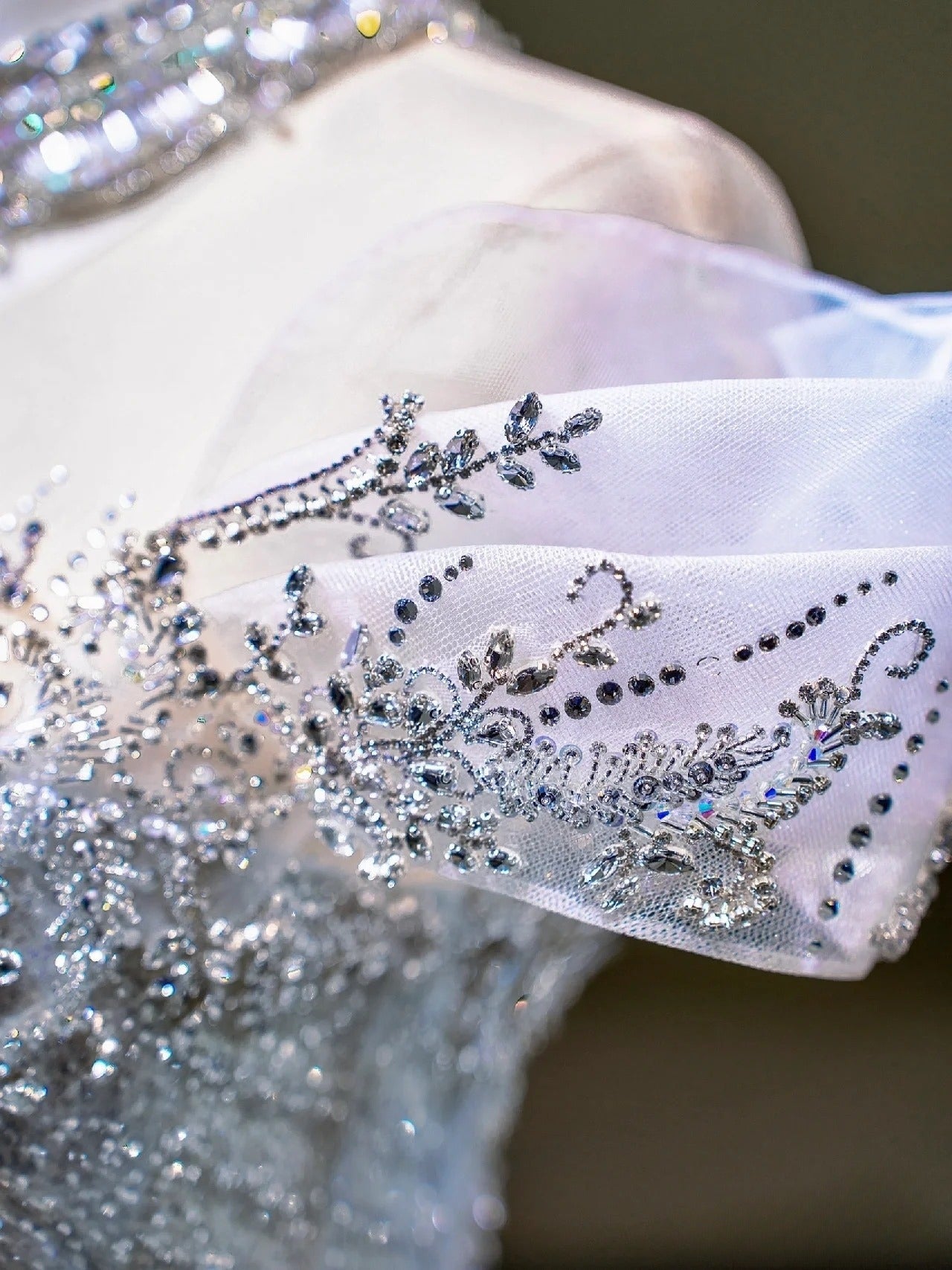 Pretty Mermaid Off The Shoulder Tulle Silver Beads Long Prom Dresses Formal Evening Dress