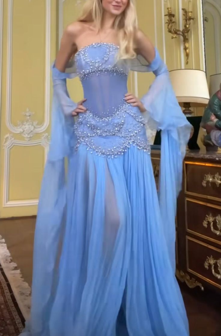 Pretty A Line Off The Shoulder Maxi Long Party Light Blue Chiffon Prom Dresses Evening Dress