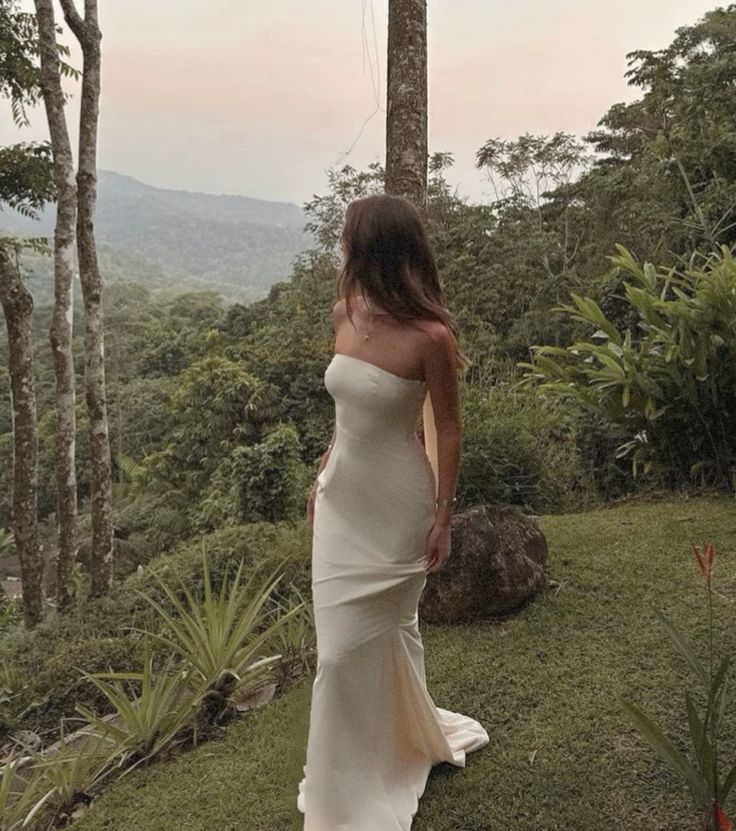 Modest Mermaid Strapless Ivory Prom Dresses Formal Graduation Party Dress Evening Dress