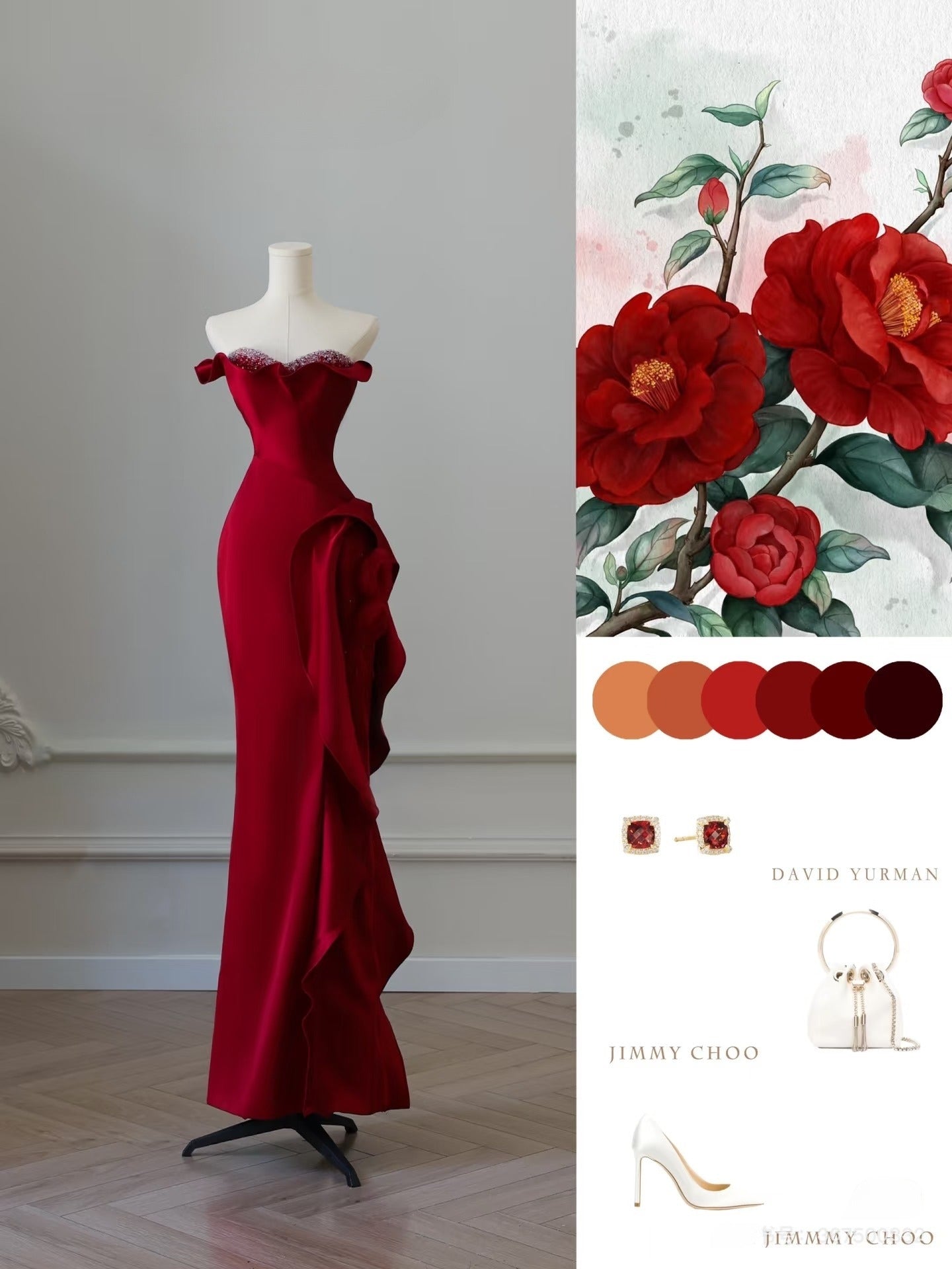 Simple Mermaid Off The Shoulder Neckline Burgundy Sequin Long Party Dress Prom Dresses