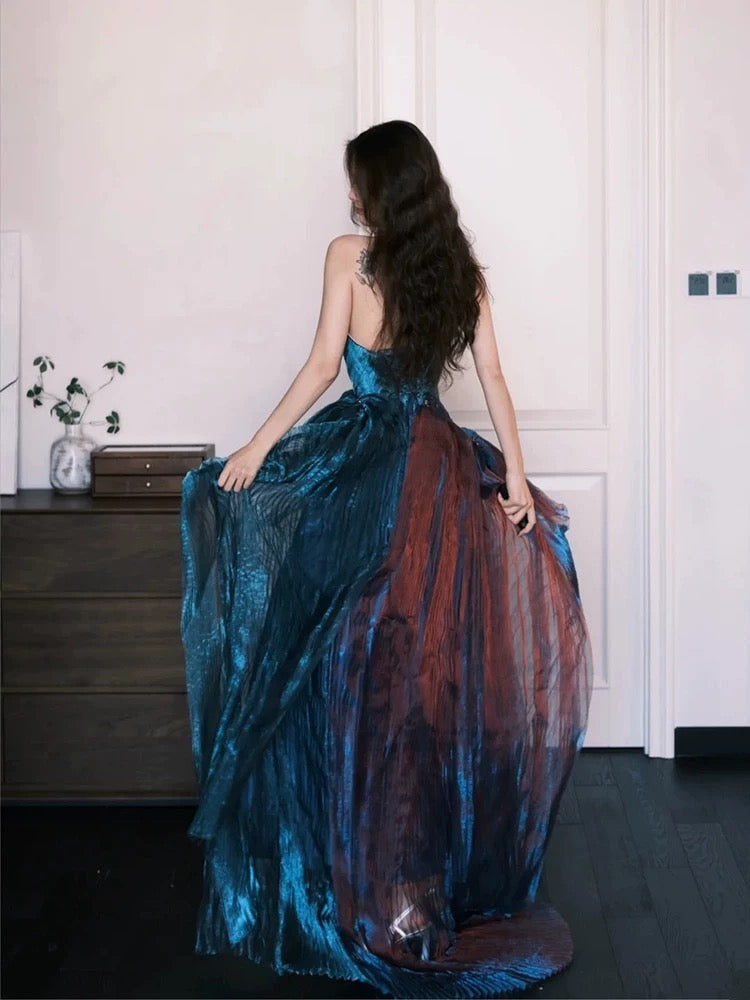 Pretty A Line Sweetheart Ruffles Long Evening Dress Prom Dresses