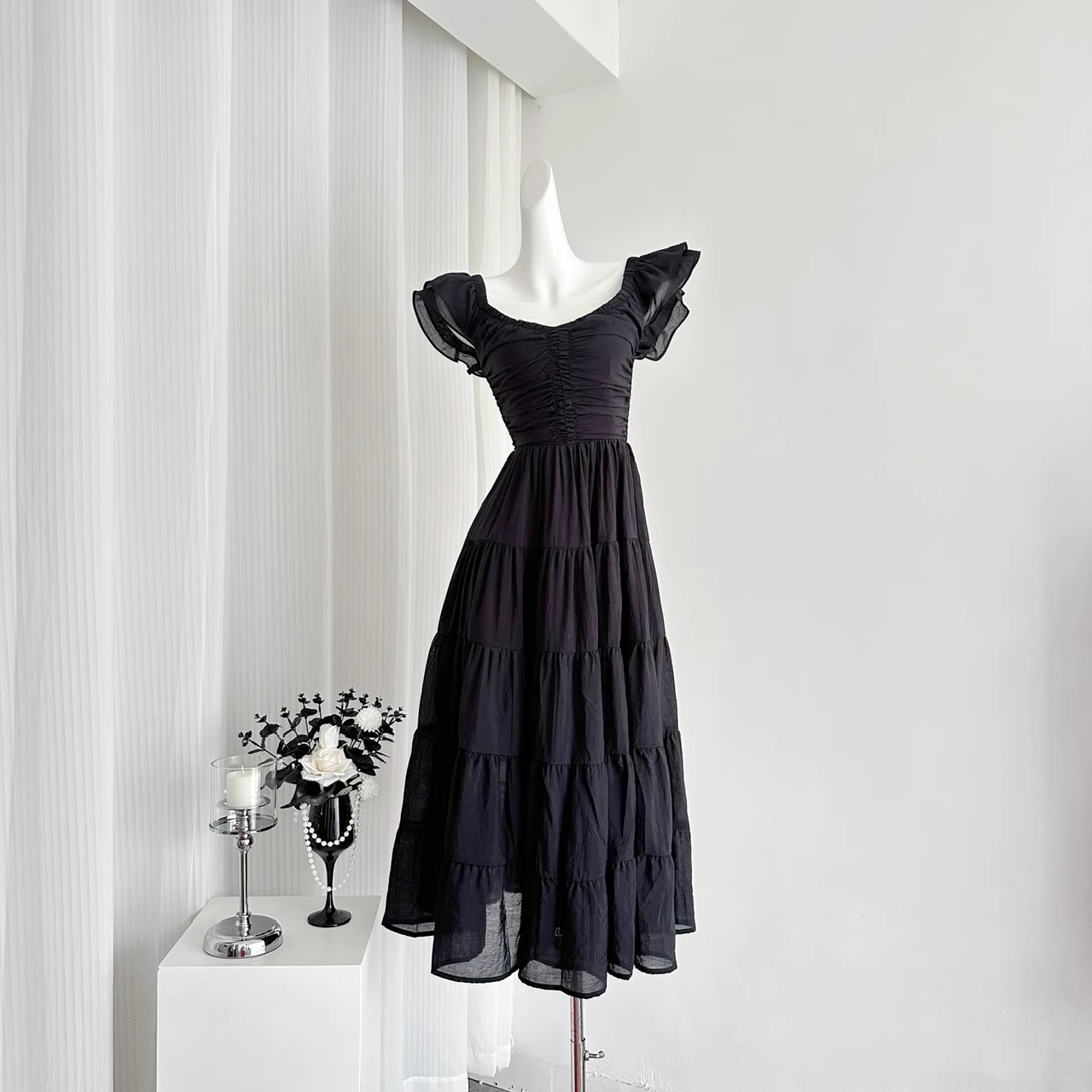 Cute A line Sleeveless Holiday Dresses Ankle Length Ruffles Pink Birthday Outfits