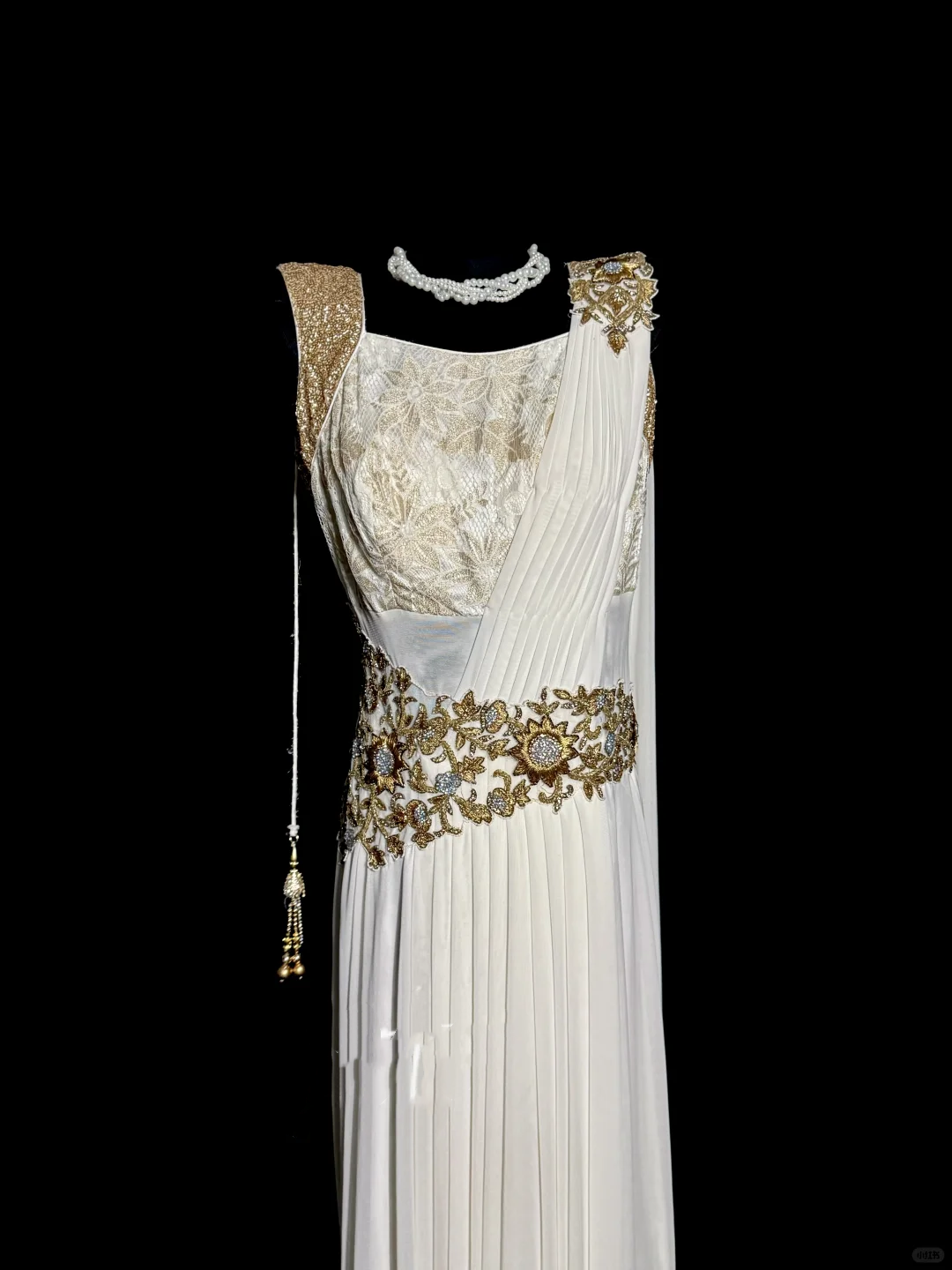 Aesthetic A line Square Neckline White Chiffon Prom Dress Ruffle Long Party Dress