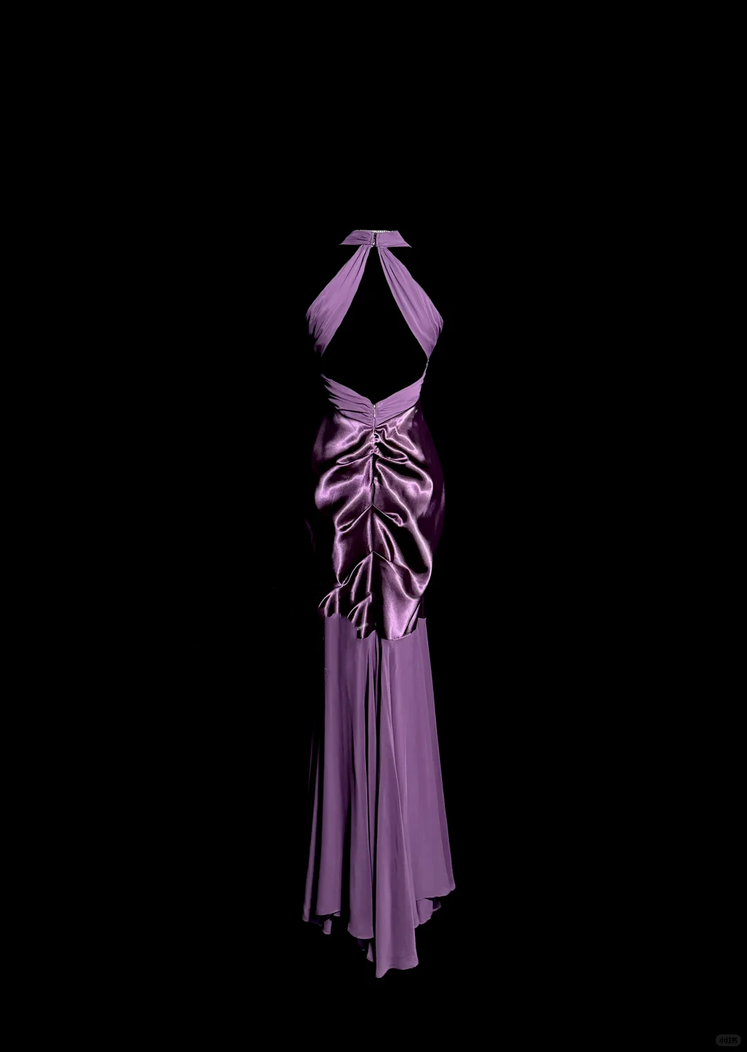 Retro Mermaid V Neckline Chiffon Grape Evening Dress Prom Dresses