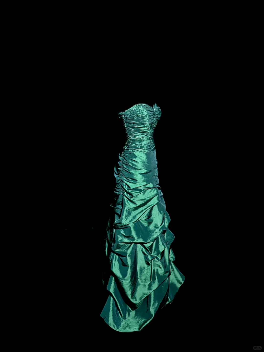 Aesthetic Mermaid Sweetheart Neckline Green Taffeta Prom Dress Ruffle Long Party Dress