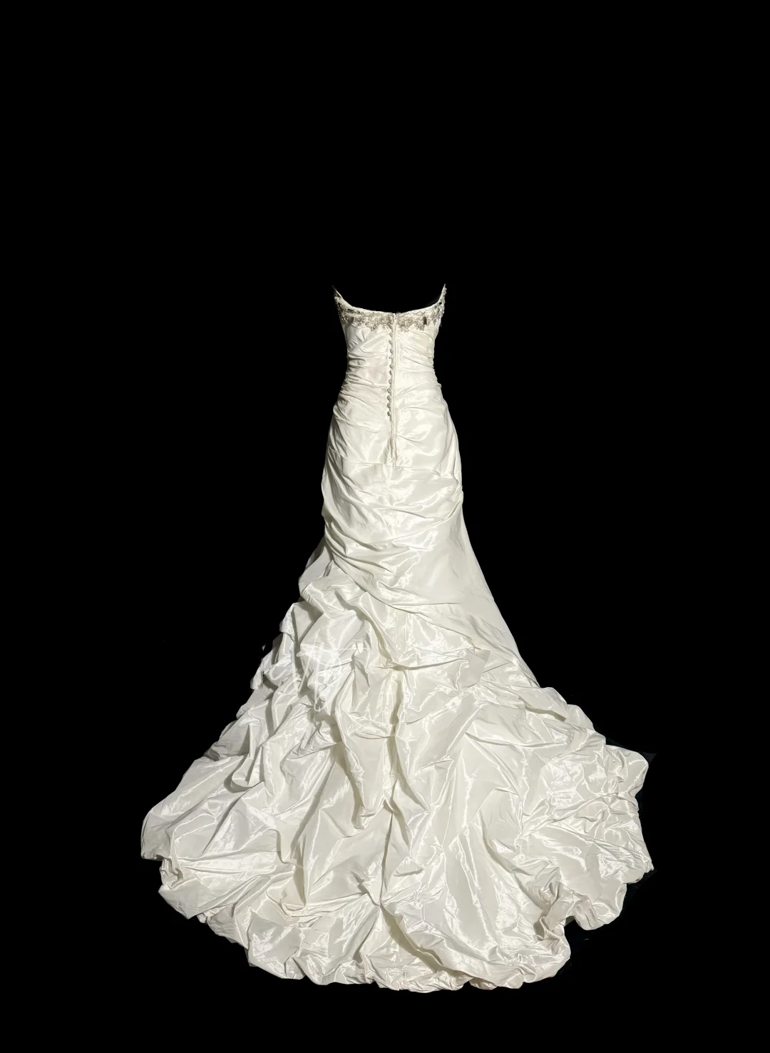 Classy Mermaid Sweetheart Taffeta Ivory Long Wedding Dress Bridal Dresses