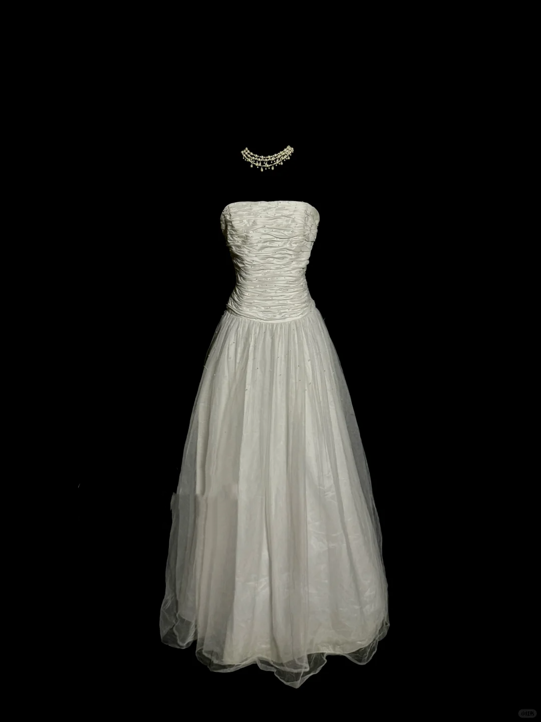 Vintage Ball Gown Strapless Tulle White Prom Gown Fairy Prom Dresses