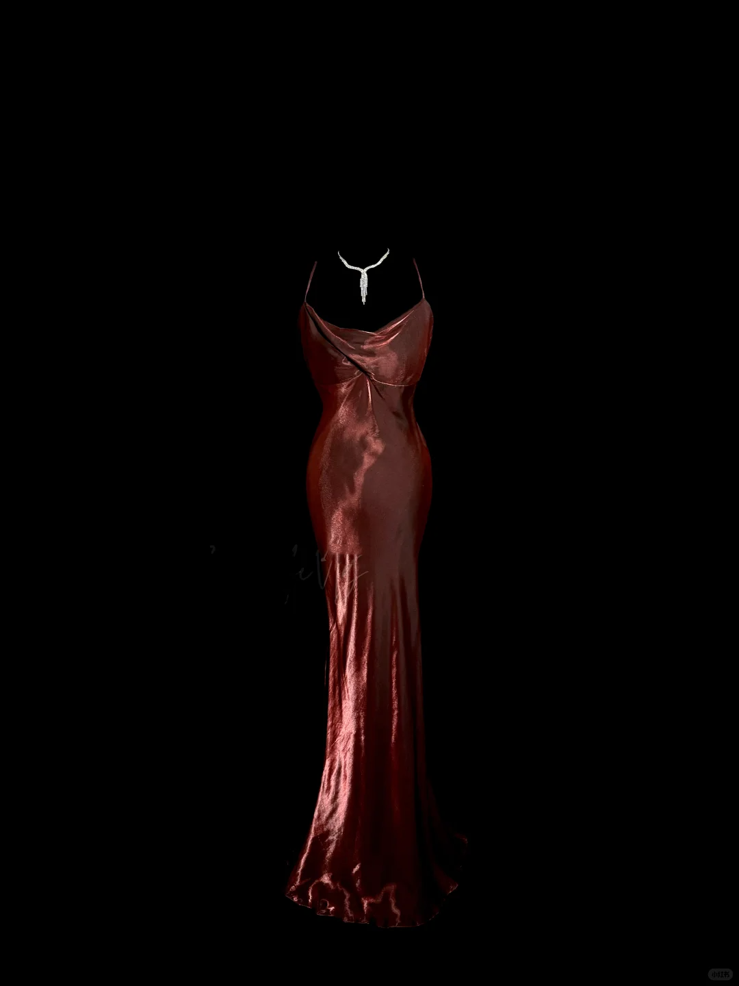 Modest Mermaid Spaghetti Straps Burgundy Prom Dress Ruffle Long Party Dress