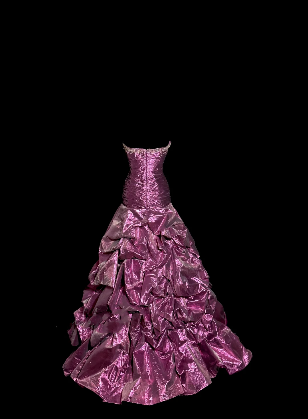 Aesthetic Mermaid Sweetheart Neckline Taffeta Prom Dress Ruffle Long Party Dress