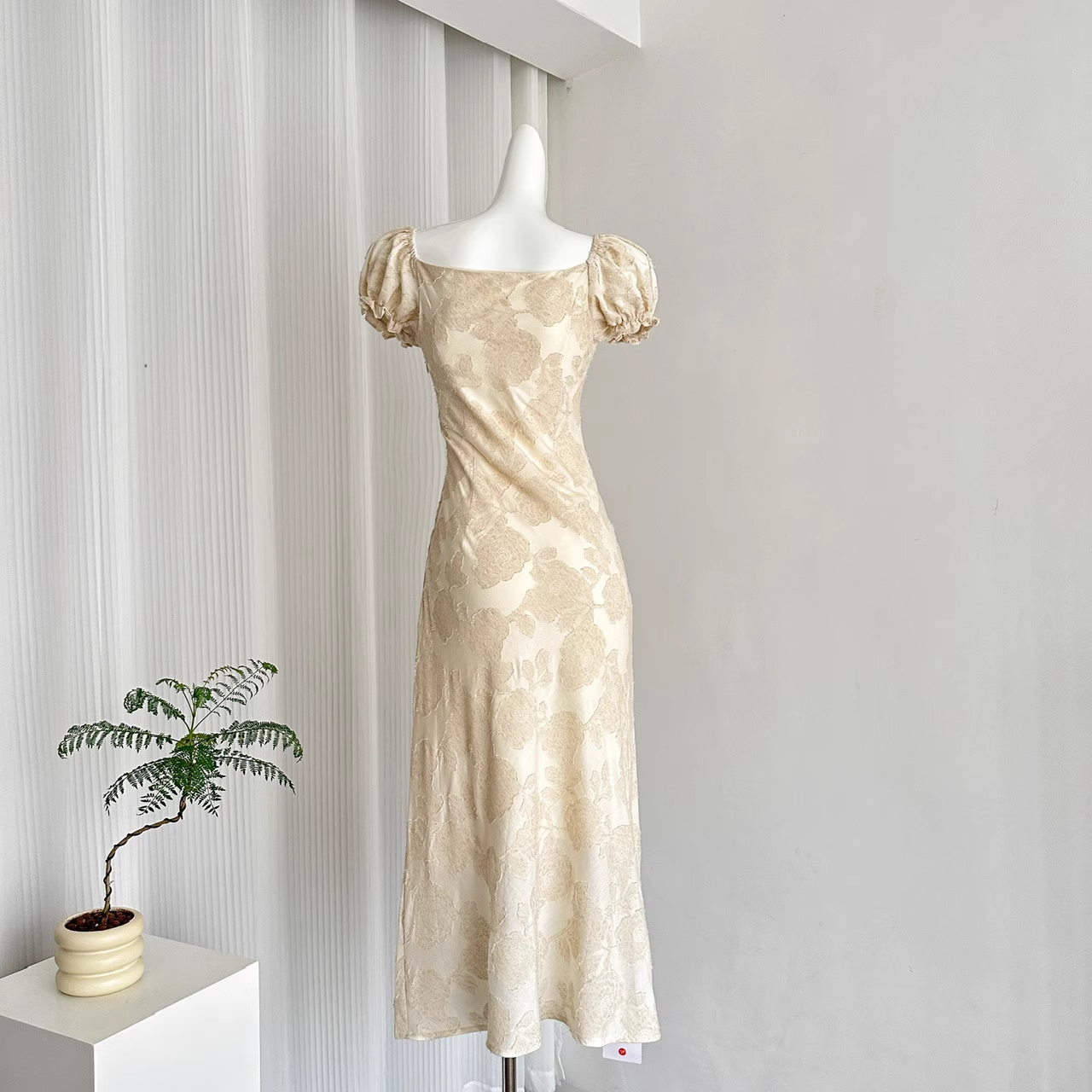 Cute A line Square Neckline Lace Dress Holiday Dresses