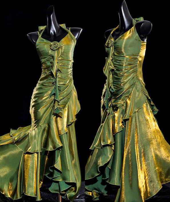 Vintage Mermaid Spaghetti Straps Green Long Length Prom Dresses Birthday Outfits