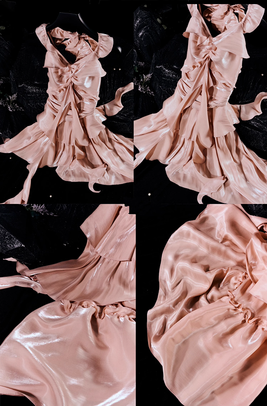 French Retro High Low Irregular Spaghetti Straps Pink Short Birthday Dresses Birthday Outfit