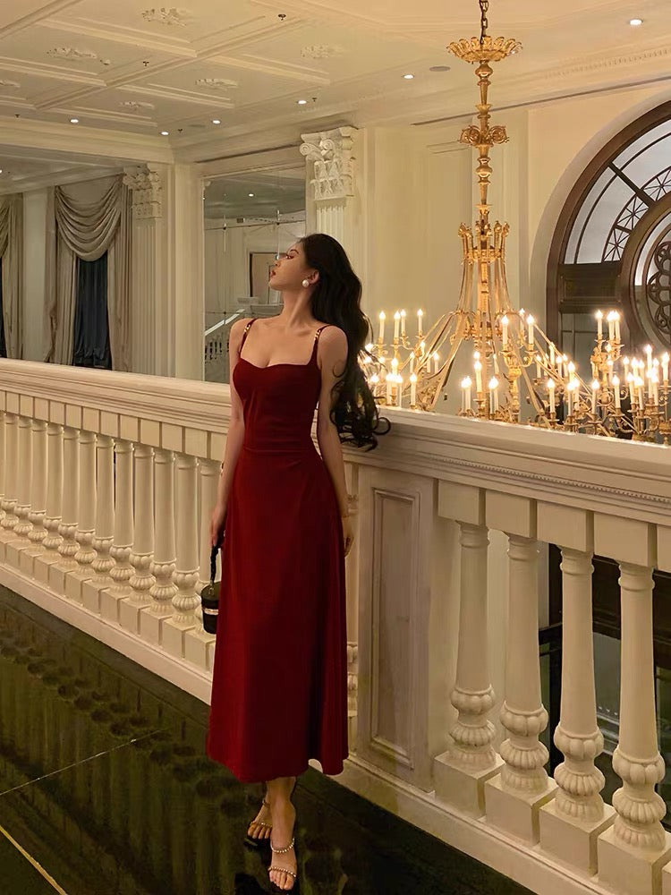 Sexy Sheath Spaghetti Straps Red Knee Length Prom Dresses Birthday Outfits