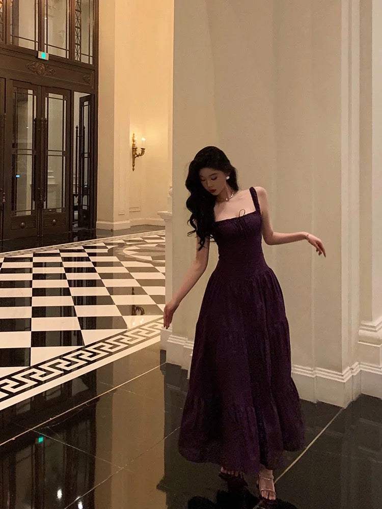 Gorgeous A Line Straps Grape Sleeveless Date Night Dress Prom Dresses Birthday Outfits