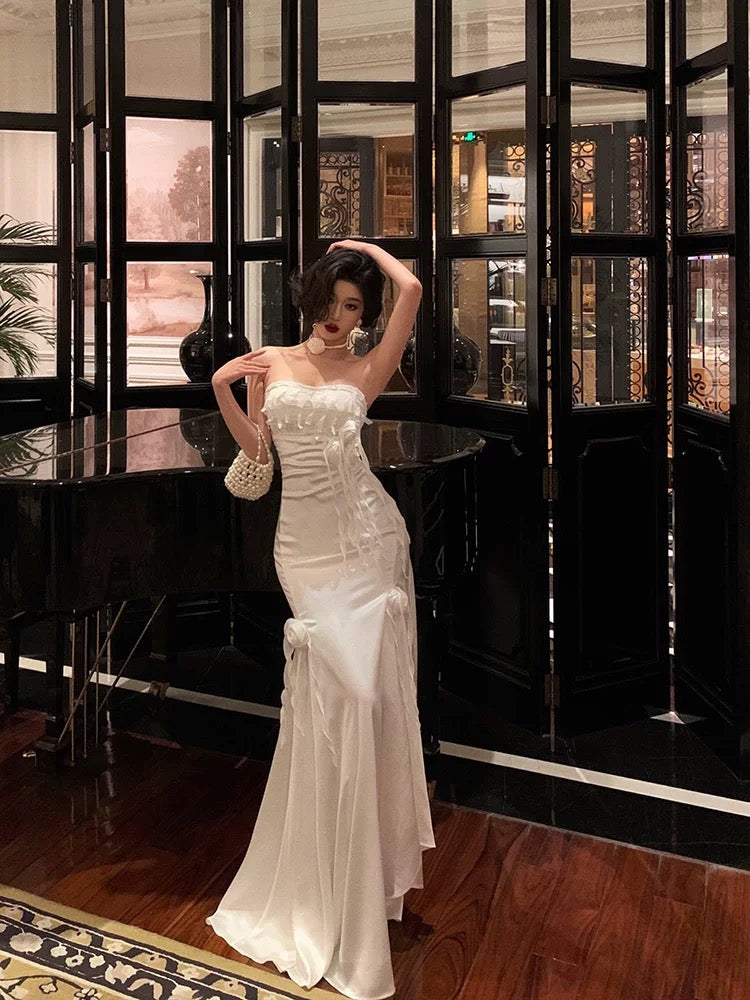 Gorgeous Sheath Sweetheart Chiffon Sleeveless Date Night Dress White Chiffon Prom Dresses Birthday Outfits
