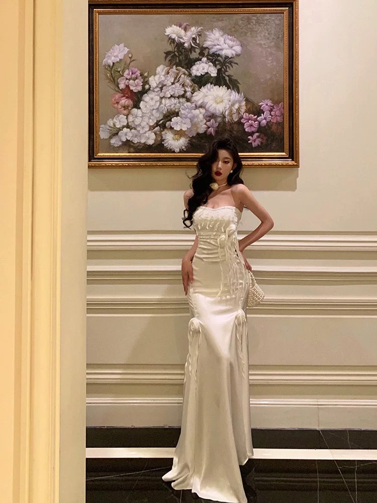 Gorgeous Sheath Sweetheart Chiffon Sleeveless Date Night Dress White Chiffon Prom Dresses Birthday Outfits