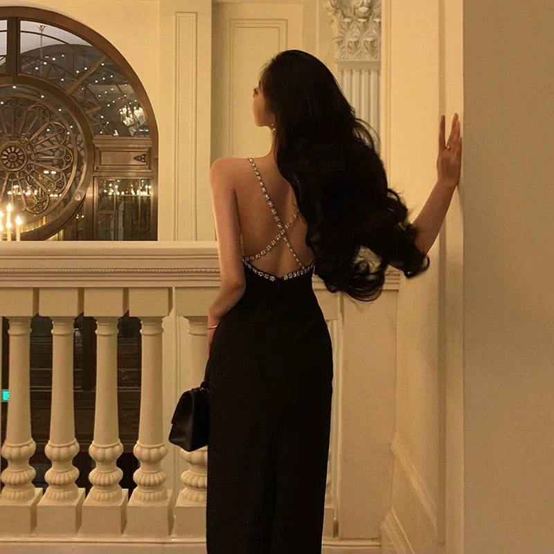 Sexy Sheath Halter Black Backless Knee Length Prom Dresses Birthday Outfits