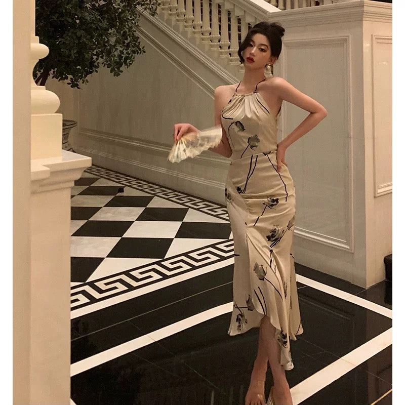 Gorgeous Sheath Halter Date Night Dress Prom Dresses Party Dress Birthday Outfits