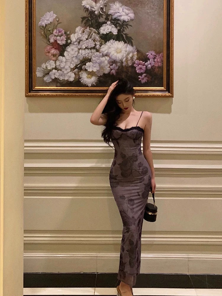 Stunning Sheath Spaghetti Straps Long Date Night Dress Prom Dresses Birthday Outfit