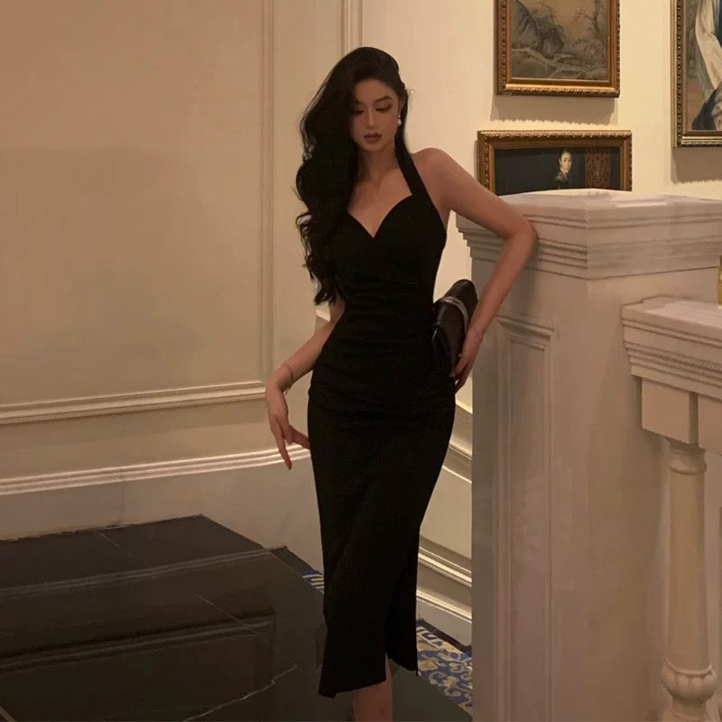 Sexy Sheath V Neckline Knee Length Black Prom Dresses Birthday Outfits