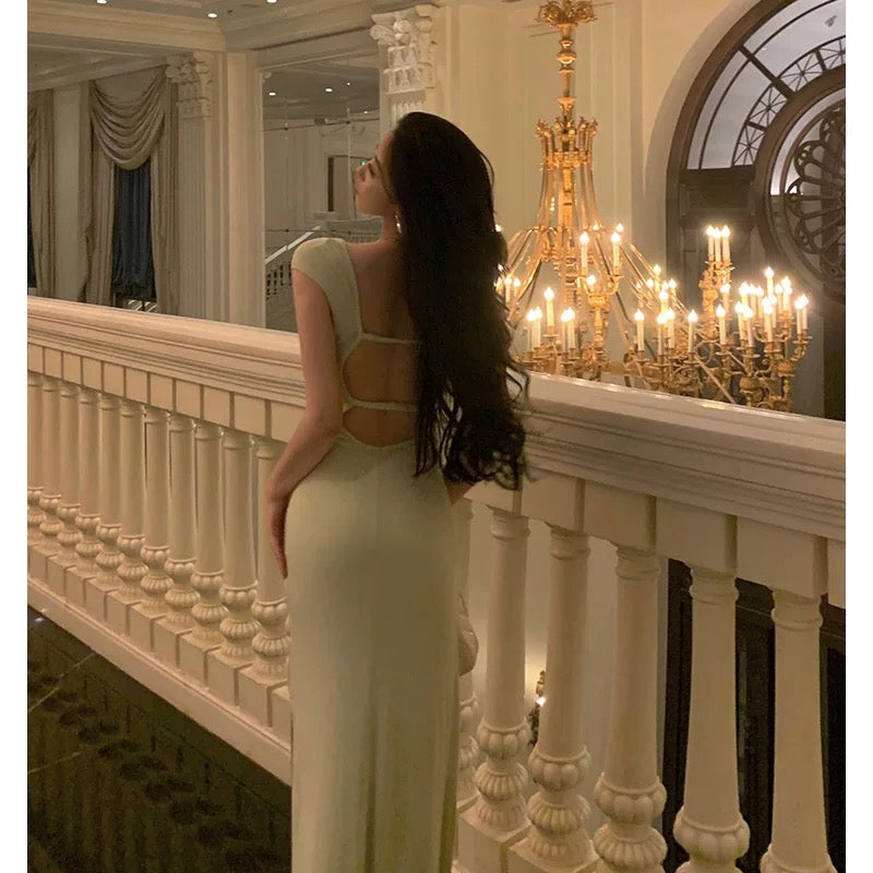 Stunning Sheath Square Neckline Cap Sleeves Mint Green Date Night Dress Prom Dresses Birthday Party Outfit
