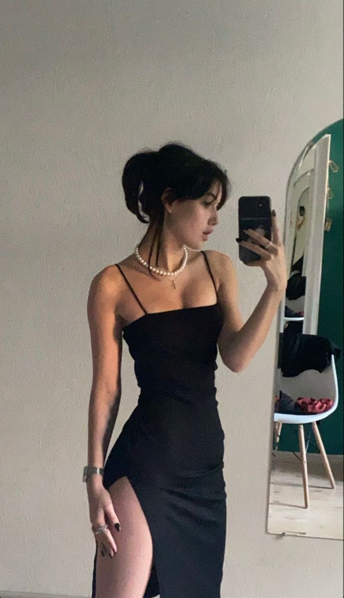 Sexy black prom dress spaghetti straps tight prom dress
