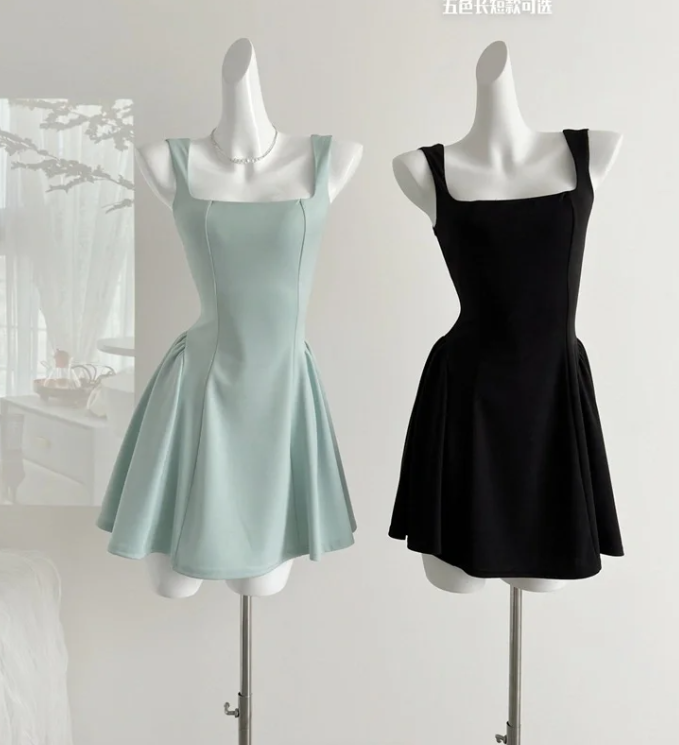 Simple White Square Neckline A Line Homecoming Dress Short Vacation Dress