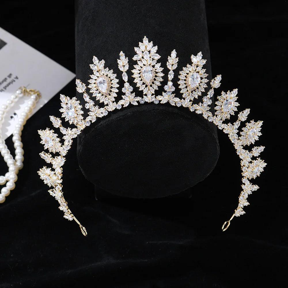 Wedding Hair Accessories AAA Zircon Tiaras and Crowns CZ Zirconia Diadem For Bride Women Princess Queen Headband Bridal Jewelry