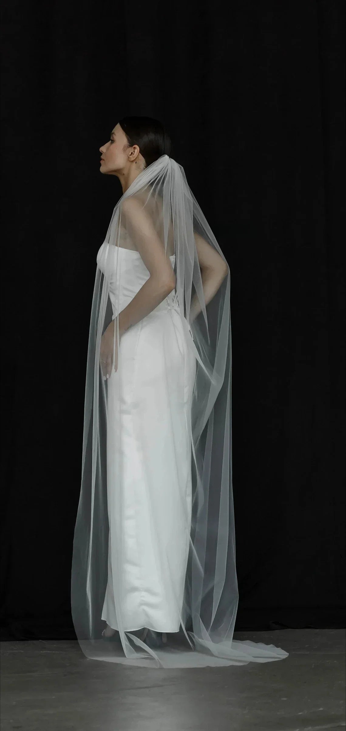 Single Layer Soft Simple Wedding Veil