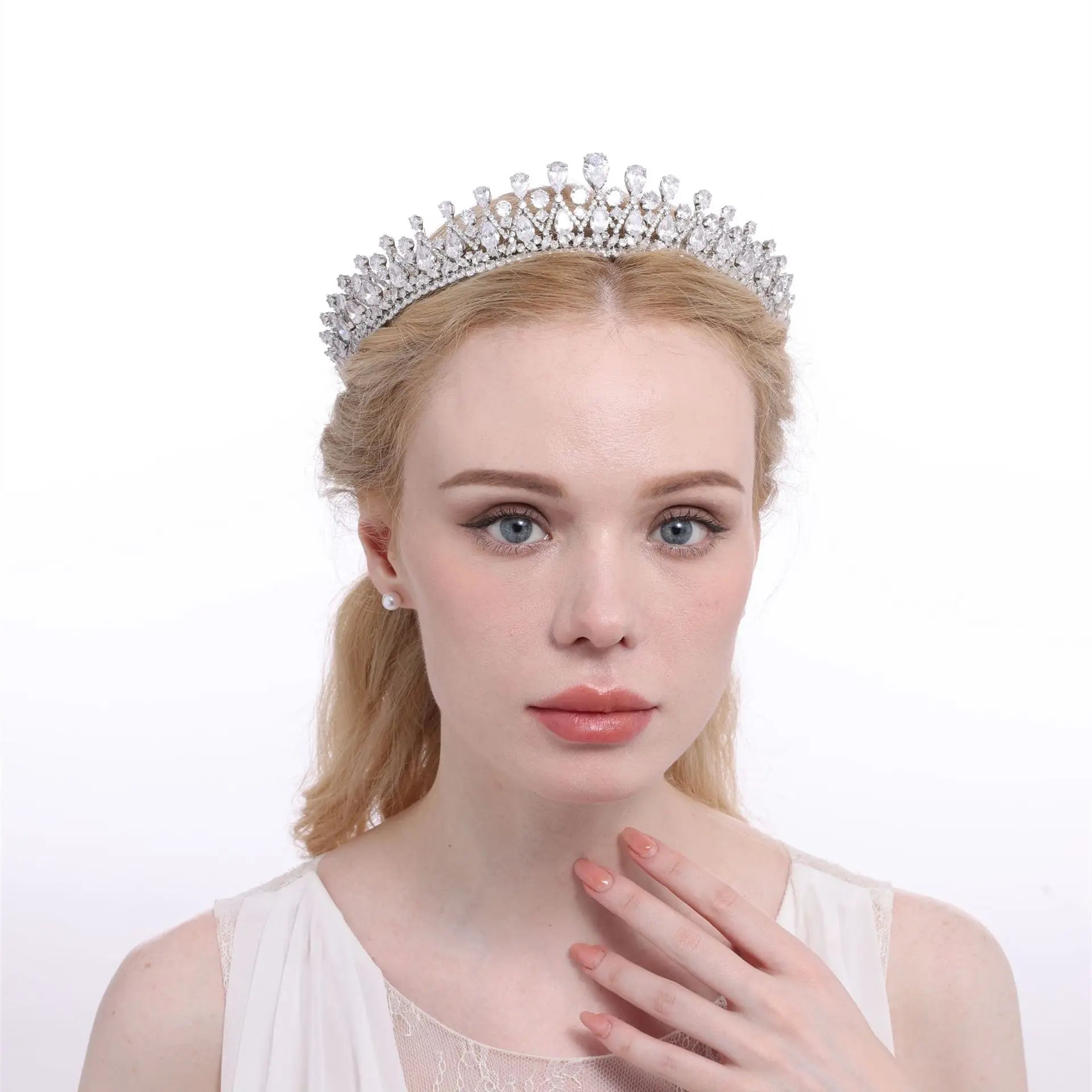 AAA Zircon Zirconia Tiaras Crowns Luxury Headbands For Brides Birthday Gift Headpieces Wedding Hair Accessories Bridal Jewelry