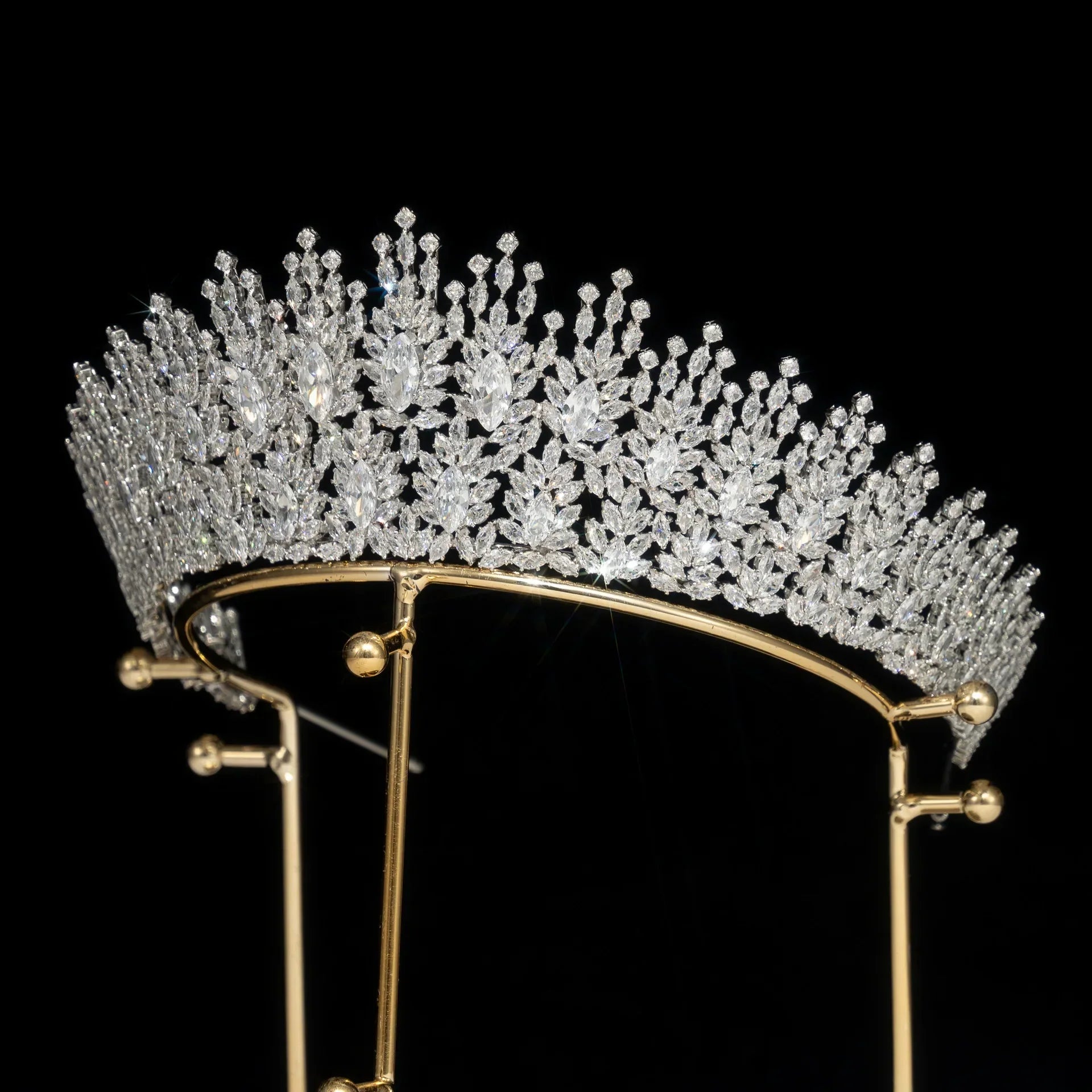 AAA Zircon Tiaras and Crowns Cubic Zirconia CZ Headband For Brides Prom Pageant Diadem Wedding Hair Accessories Bridal Jewelry