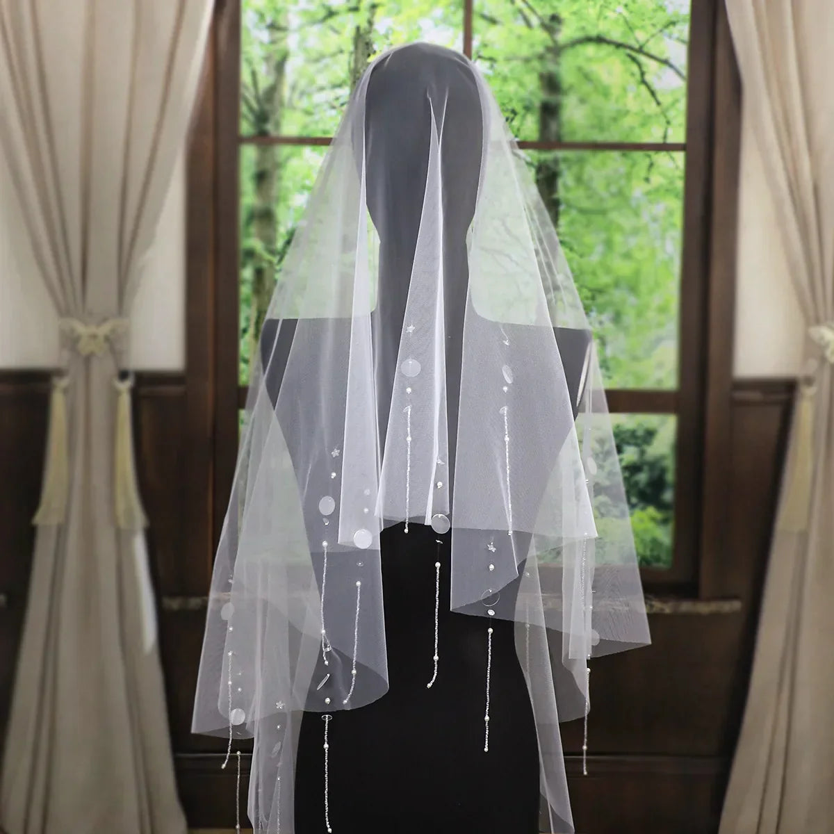 Pearl Bridal Veil Short Wedding Veils For Evening Dinner Party Dress Women Gift Hair Accessories Brides Jewelry