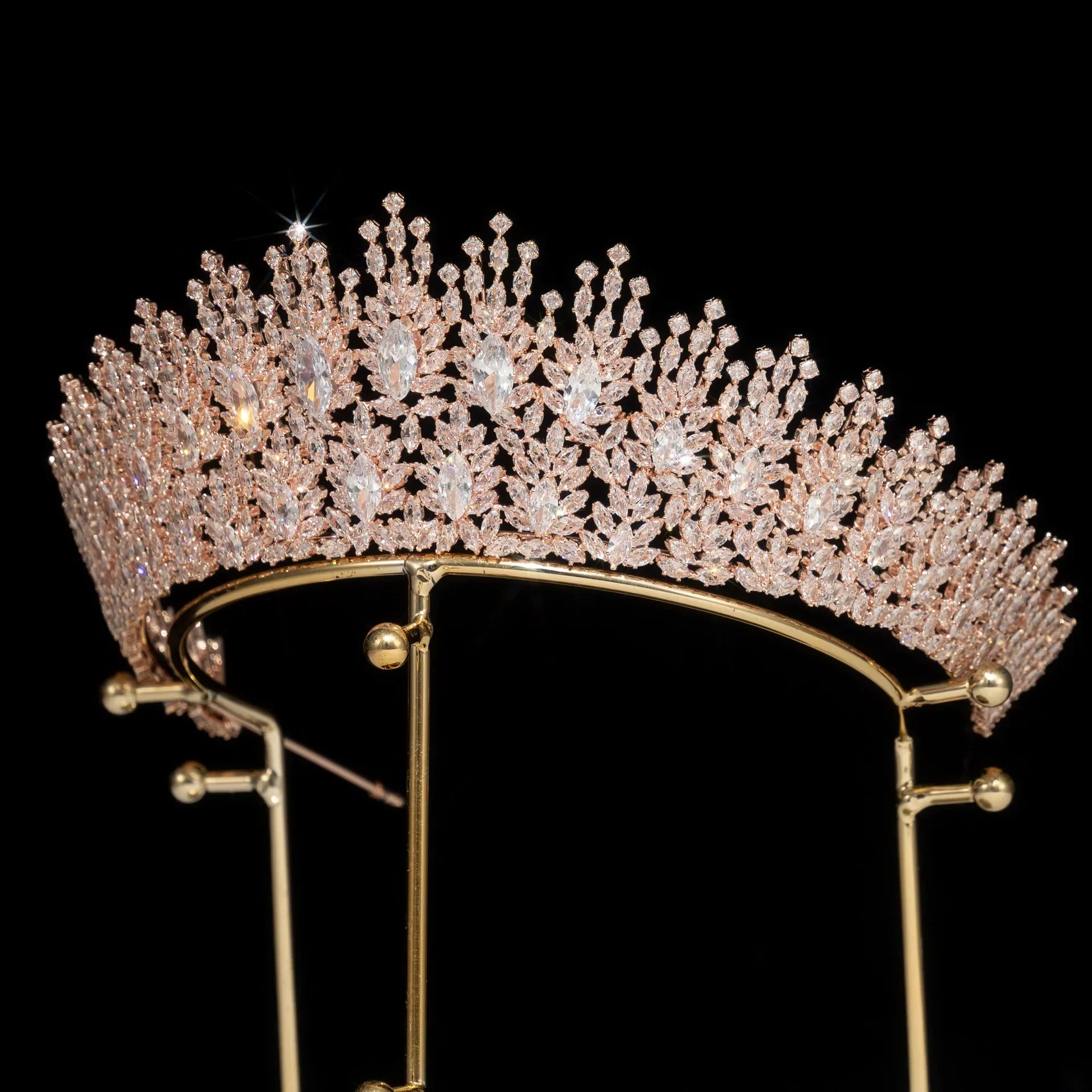 AAA Zircon Tiaras and Crowns Cubic Zirconia CZ Headband For Brides Prom Pageant Diadem Wedding Hair Accessories Bridal Jewelry